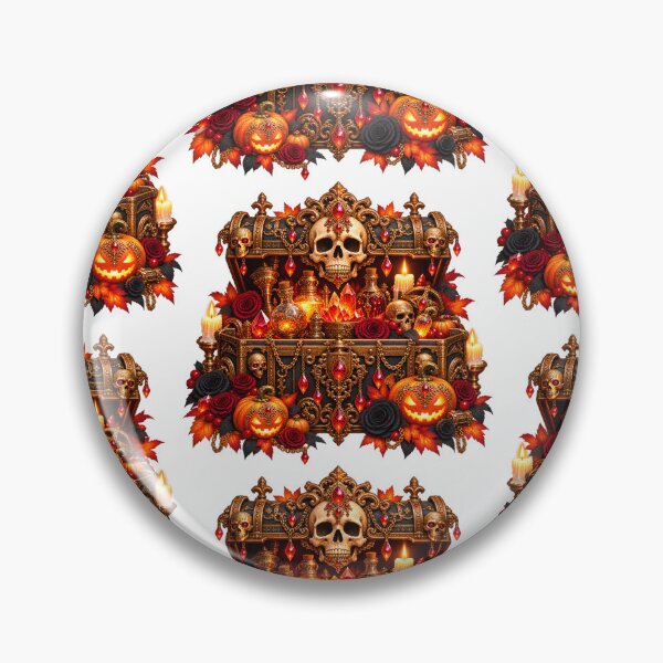 Item preview, Gilded Skull Potion Chest – Victorian Gothic Halloween designed and sold by Clothes With Smiling Animals Walt Gral.