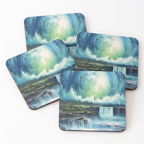 Item preview, Niagara Falls Starry Night Fantasy Travel Poster designed and sold by Anuchartl.