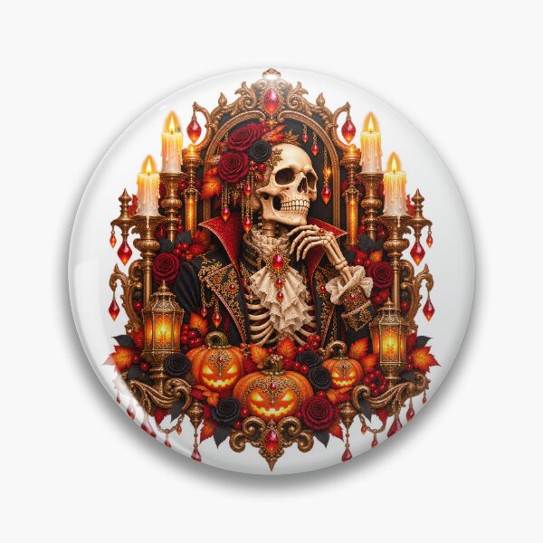 Item preview, Gilded Skeleton Portrait – Gothic Halloween designed and sold by Clothes With Smiling Animals Walt Gral.