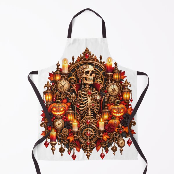 Item preview, Gilded Clockwork Skeleton Crest – Victorian Halloween designed and sold by Clothes With Smiling Animals Walt Gral.