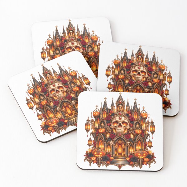 Item preview, Gilded Skull Cathedral Crest – Victorian Gothic Halloween designed and sold by Clothes With Smiling Animals Walt Gral.