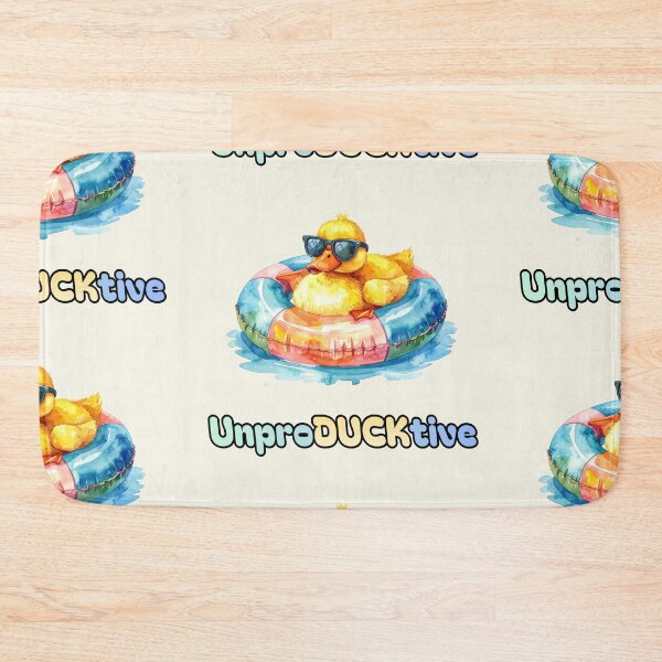 Item preview, Unproductive, yellow duck in a swim ring designed and sold by LiskoDesign.