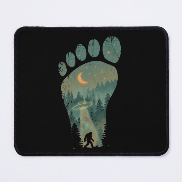 Item preview, Bigfoot Footprint UFO Alien Sasquatch Cryptid Hunter designed and sold by FolkGraphics.