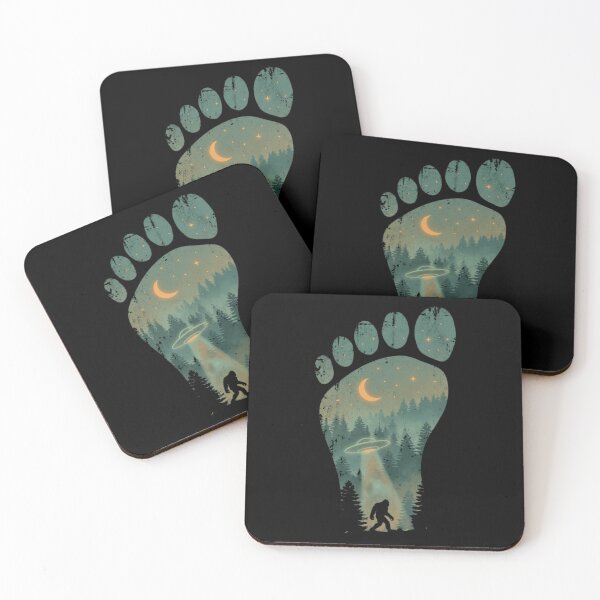 Item preview, Bigfoot Footprint UFO Alien Sasquatch Cryptid Hunter designed and sold by FolkGraphics.