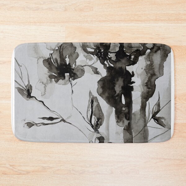 Item preview, MEMORIES | Black & White Floral Ink Painting | Abstract Botanical Art | Minimalist Chinese Ink Wash designed and sold by CaroEscalante.