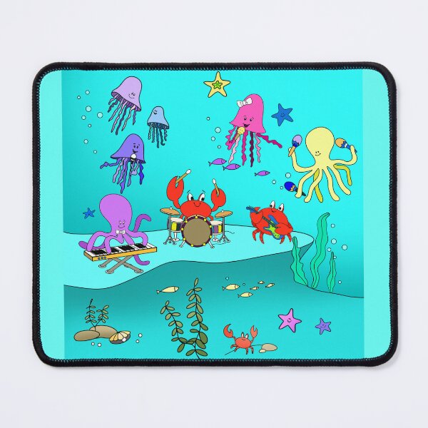 Item preview, Cartoon Sea Creatures Music Band Concert Under the Sea designed and sold by BEINMYHOUSE.