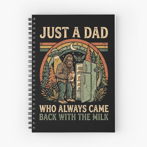 Item preview, Just A Dad Who Always Came Back With The Milk Funny Father Bigfoot Cryptozoology designed and sold by FolkGraphics.