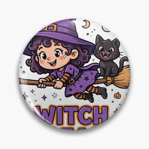 Item preview, Witch Please Cute Halloween Witch Cat Sticker designed and sold by Gurrteg.