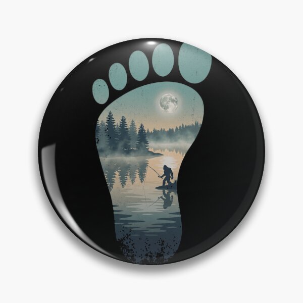 Artikelvorschau, Bigfoot-Angelsee-Legende Sasquatch-Kryptid entworfen und verkauft von FolkGraphics.