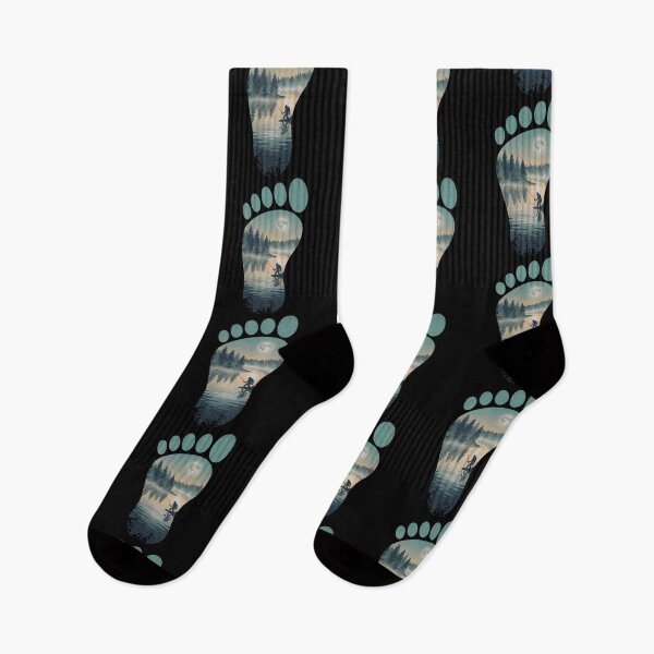 Item preview, Bigfoot Fishing Lake Legend Sasquatch Cryptid designed and sold by FolkGraphics.