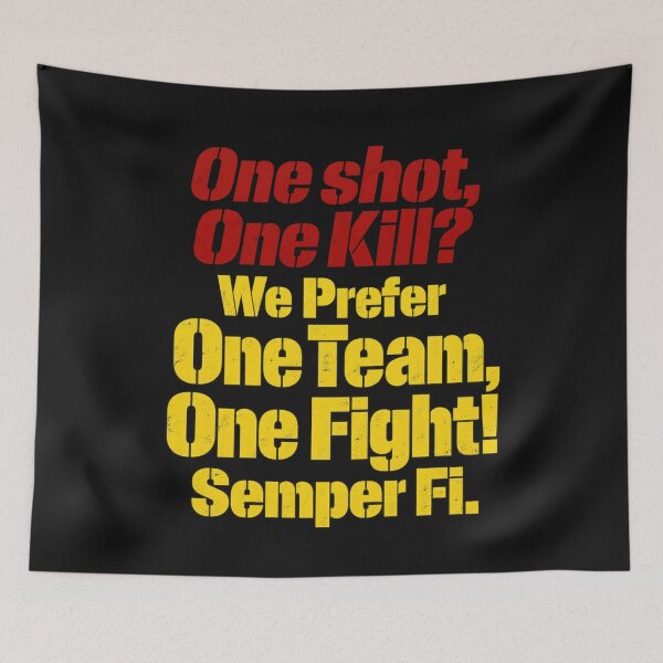Item preview, One Team One Fight Military Brotherhood Teamwork Typography Art designed and sold by CarlaKaise.