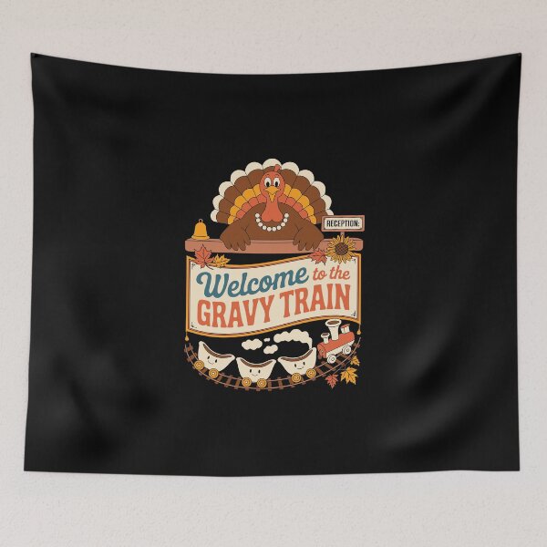 Item preview, Welcome To The Gravy Train – Funny Thanksgiving Turkey Art designed and sold by jkrphoto.