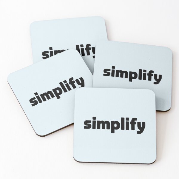 Artikelvorschau, Vereinfachen – Zitat zur minimalistischen Typografie entworfen und verkauft von Jollys-ArtShop.