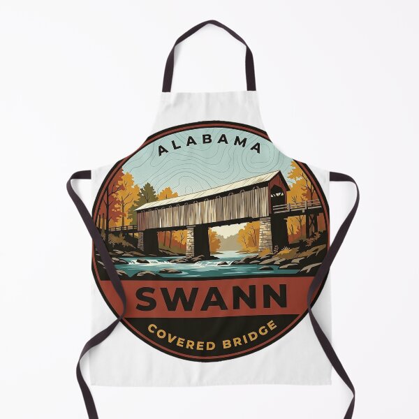Item preview, Swann Covered Bridge Alabama Vintage Park Badge Sticker designed and sold by DetourDgn.