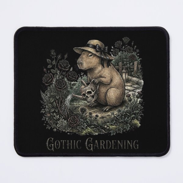 Item preview, The Cute Gothic Gardening Capybara Design designed and sold by BeaBuzz.