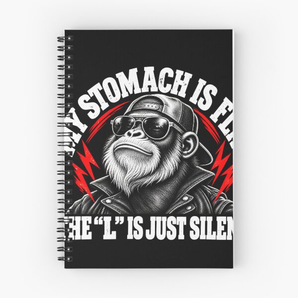 Item preview, My Stomach Is Flat The L Is Just Silent Monkey Humor designed and sold by VGAfanatic.