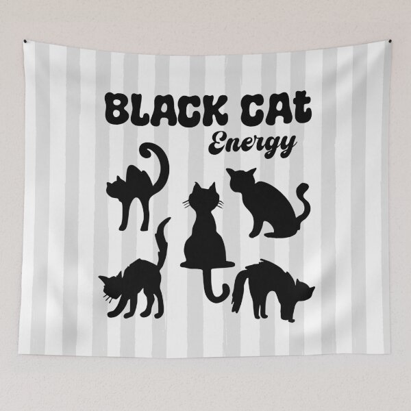 Item preview, Black Cat Energy Halloween Groovy Retro designed and sold by MaiZephyr.