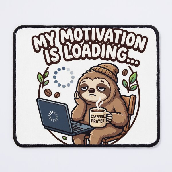 Item preview, My Motivation Is Loading Funny Sloth designed and sold by Thoughtful Prints.