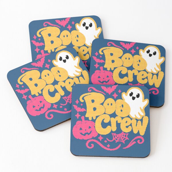 Item preview, Boo Crew - Kawaii Halloween Gang Ghost and Retro Pumpkin designed and sold by AstronautMerch.