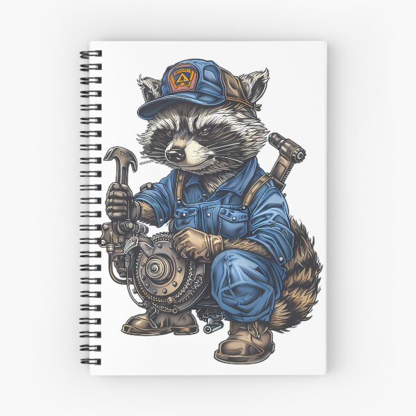 Item preview, Mechanic Raccoon designed and sold by Structure-Blue.