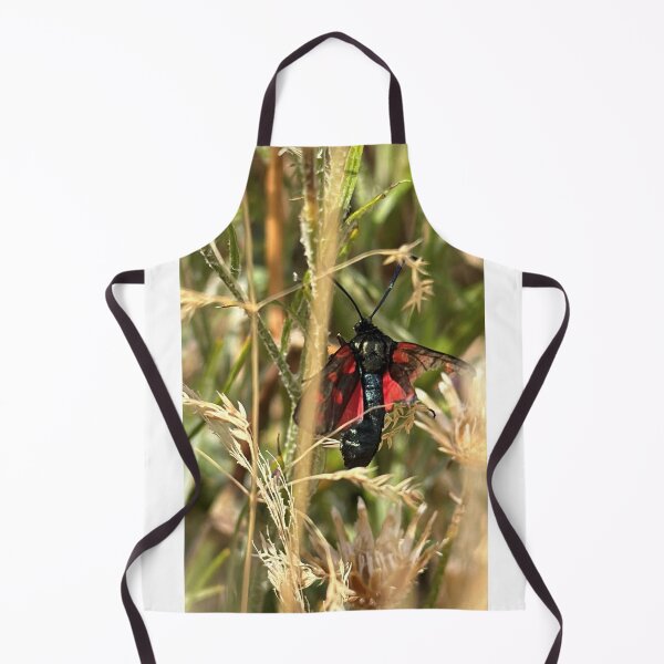 Item preview, Crimson and Emerald Burnet Moth Amidst Summer Grasses designed and sold by Astute-Artio-Photography.
