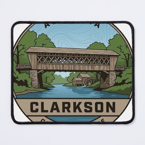 Item preview, Clarkson Covered Bridge Alabama Vintage Park Badge Sticker designed and sold by DetourDgn.