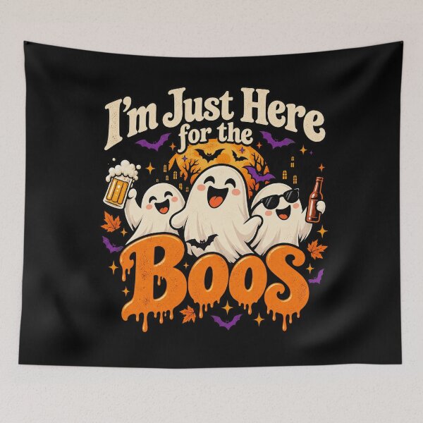 Item preview, I'm Just Here for the Boos – Funny Retro Halloween Ghost designed and sold by NViora.