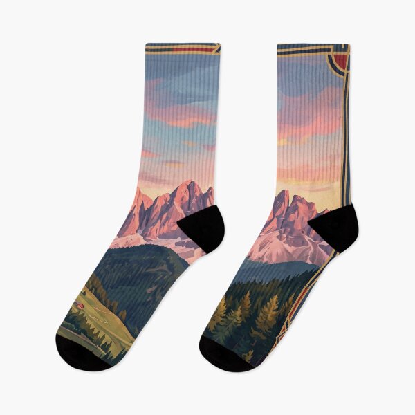 Artikelvorschau, Dolomiten Italien Vintage Travel – Rosengarten Catinaccio Val di Fassa Alpenglow entworfen und verkauft von Bomax121.
