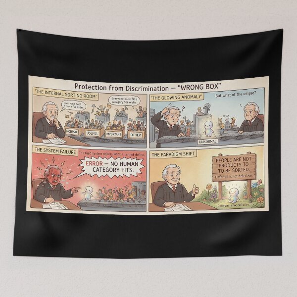Item preview, Protection against discrimination: Not every category fits designed and sold by Mianku | Für das Leben.