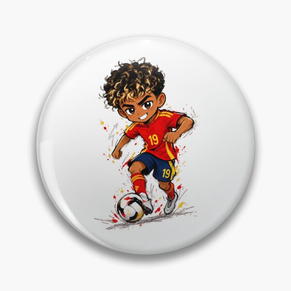 Item preview, Lamine Yamal  Little Spain Soccer Star – Cute Cartoon Football Kid designed and sold by RON-FASHION.