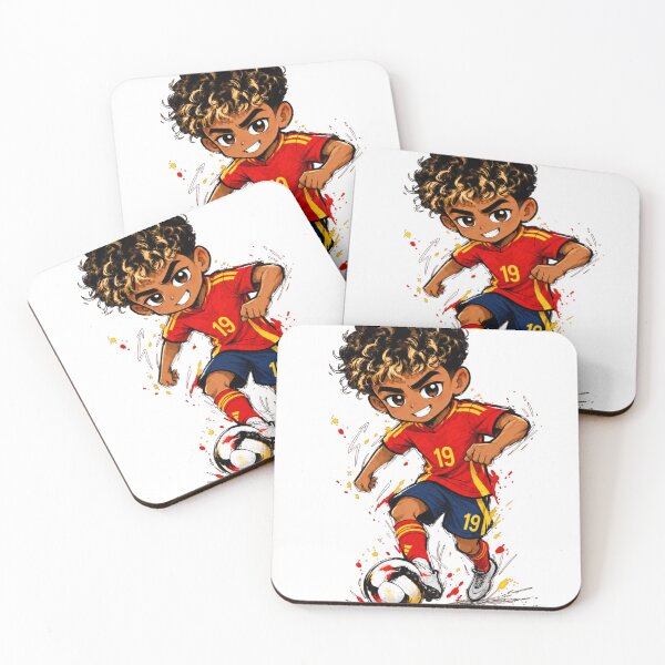 Item preview, Lamine Yamal  Little Spain Soccer Star – Cute Cartoon Football Kid designed and sold by RON-FASHION.