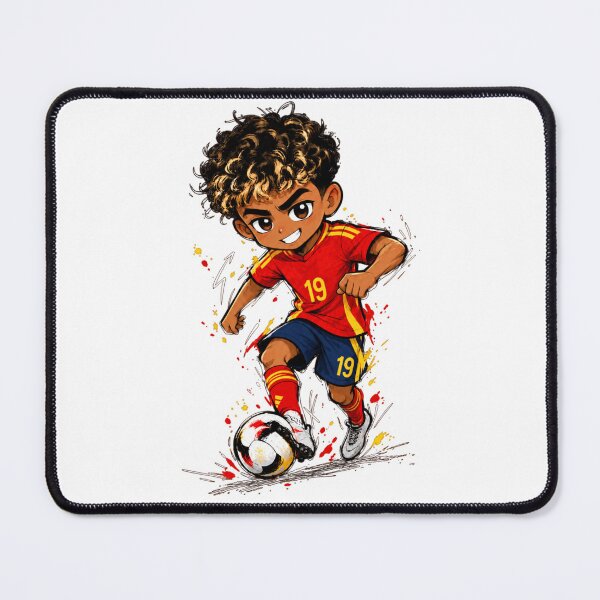 Item preview, Lamine Yamal  Little Spain Soccer Star – Cute Cartoon Football Kid designed and sold by RON-FASHION.