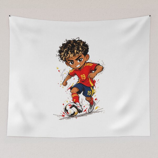Item preview, Lamine Yamal  Little Spain Soccer Star – Cute Cartoon Football Kid designed and sold by RON-FASHION.
