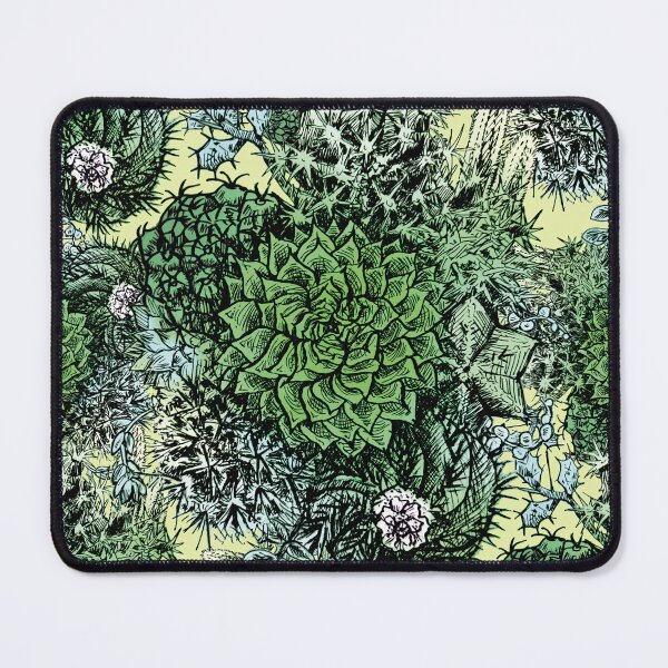 Item preview, Pen drawing of a cactus bouquet green pattern designed and sold by Konopikyu.