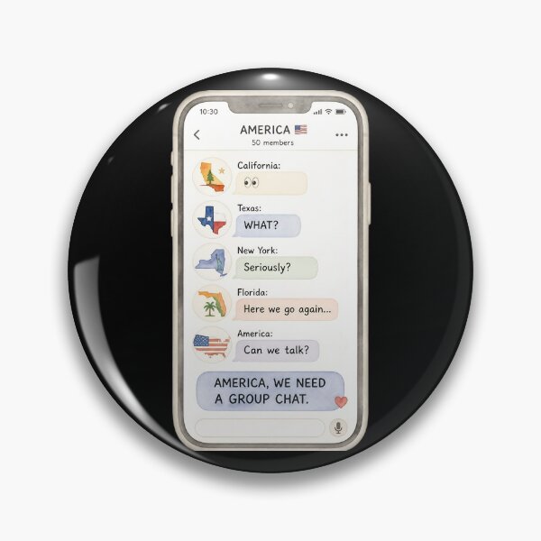 Item preview, America, We Need a Group Chat – Funny 2026 Election Political Meme designed and sold by ManggaeJM.