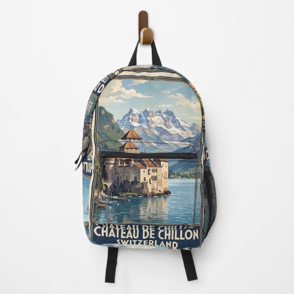 Item preview, Chateau de Chillon Switzerland Vintage Travel – Lake Geneva Montreux Medieval Castle designed and sold by Bomax121.