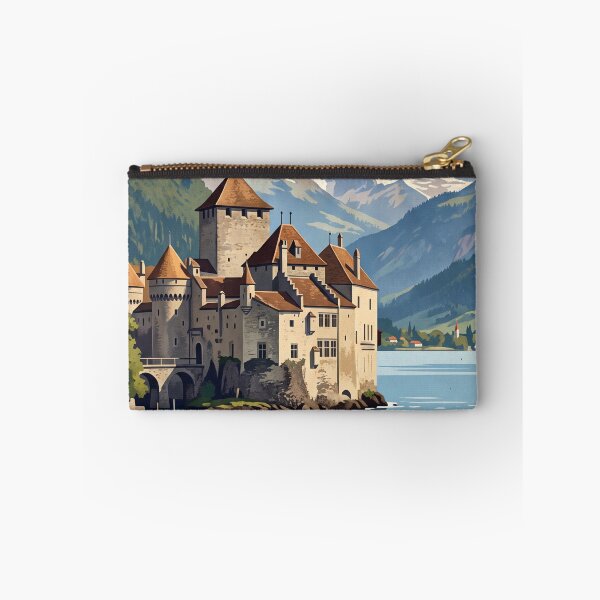 Item preview, Chateau de Chillon Switzerland Vintage Travel – Lake Geneva Montreux Medieval Castle designed and sold by Bomax121.