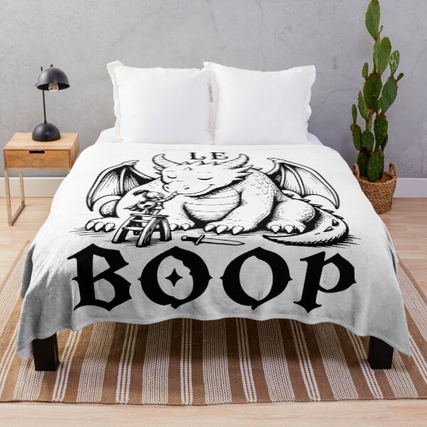 Item preview, Le BOOP Little Knight Booping a Cute Dragon designed and sold by EmeraldeaArt.