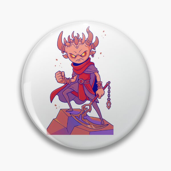 Item preview, Angry Demon Horned Warrior Scythe Fantasy Cartoon Art designed and sold by Rupesh-Art26.