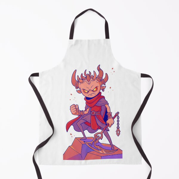 Item preview, Angry Demon Horned Warrior Scythe Fantasy Cartoon Art designed and sold by Rupesh-Art26.