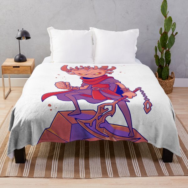 Item preview, Angry Demon Horned Warrior Scythe Fantasy Cartoon Art designed and sold by Rupesh-Art26.