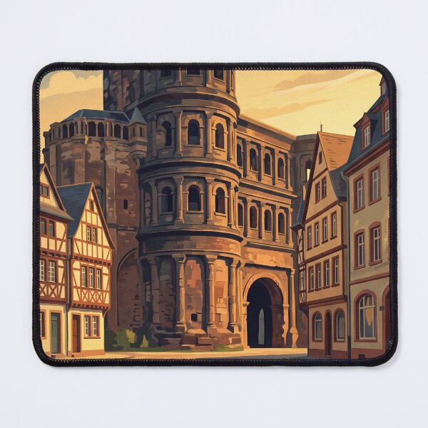 Item preview, Trier Germany Vintage Travel – Porta Nigra Roman Gate Hauptmarkt Moselle Valley designed and sold by Bomax121.