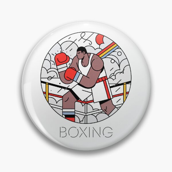 Artikelvorschau, Aufkleber – Illustration eines modernen Boxers entworfen und verkauft von ForeverPrintsOK.
