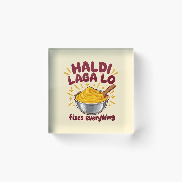 Item preview, Indian Mom Haldi Laga Lo Funny Desi Turmeric Cure designed and sold by Fanverse Merchandise.