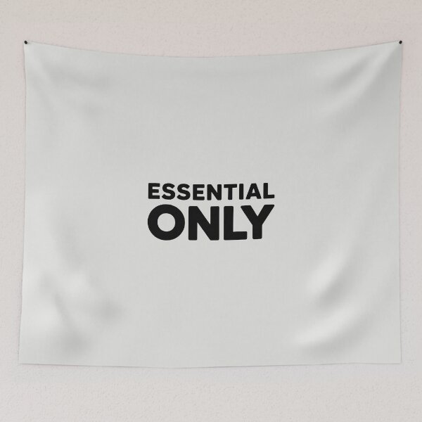 Item preview, Essential Only – Minimalist Lifestyle Quote designed and sold by Jollys-ArtShop.