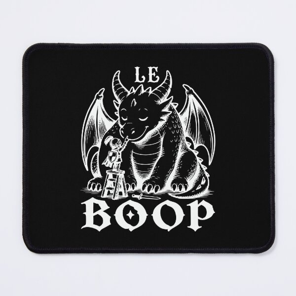 Item preview, Le BOOP Knight Booping a Dragon white design designed and sold by EmeraldeaArt.