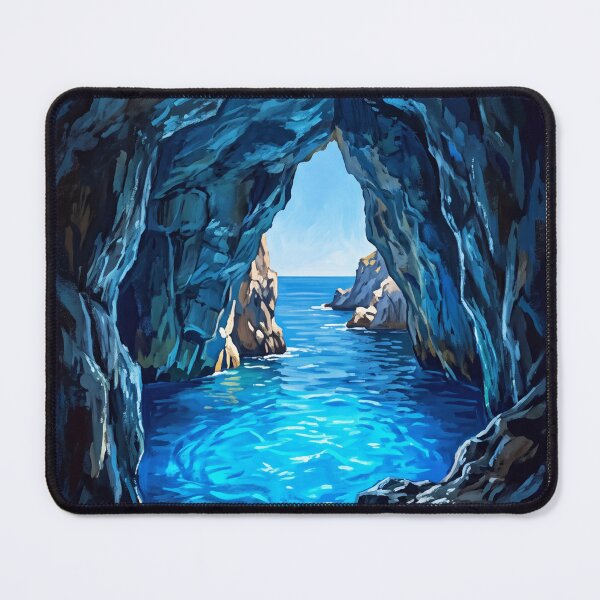 Item preview, Blue Grotto Capri Italy Vintage Travel – Grotta Azzurra Rowboats Bay of Naples designed and sold by Bomax121.