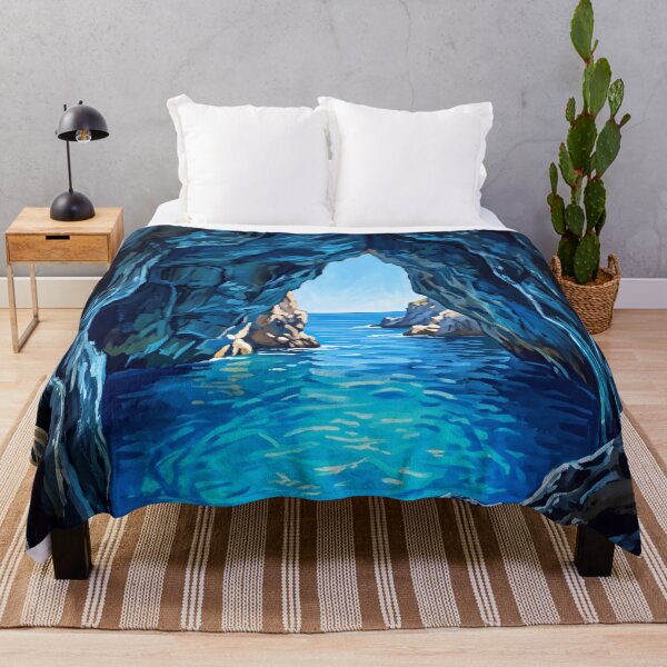 Item preview, Blue Grotto Capri Italy Vintage Travel – Grotta Azzurra Rowboats Bay of Naples designed and sold by Bomax121.