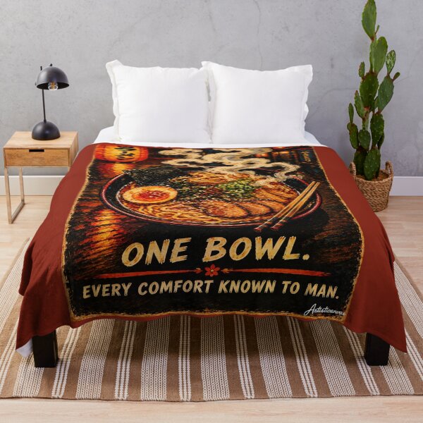 Item preview, Midnight Ramen Bowl Steam Clouds Japanese Lantern Art designed and sold by Artisticanvas.