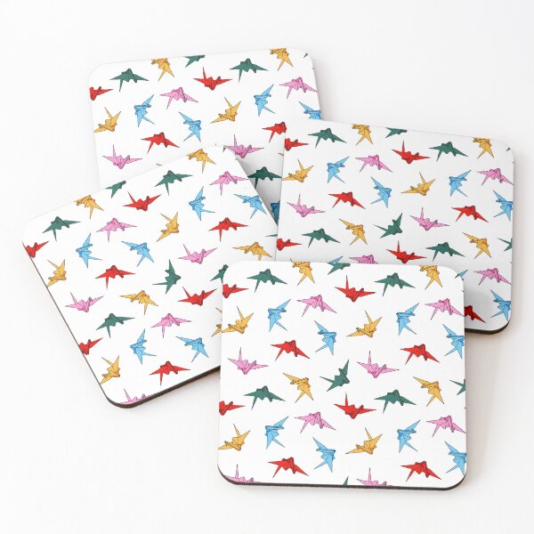 Item preview, Japanese origami cranes hand-drawn pattern designed and sold by kalandradesigns.